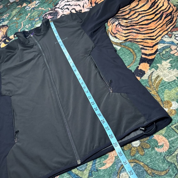 Patagonia Adze Hybrid Jacket Full Zip Polartec Soft Shell Gray Black Large - Picture 8 of 8